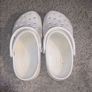 all white crocs
